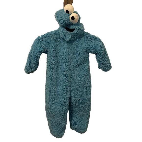 POTTERY BARN KIDS SESAME STREET COOKIE MONSTER HALLOWEEN COSTUME SIZE 2T - Picture 1 of 12